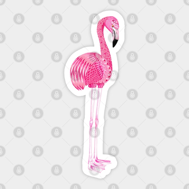 Flamingo Totem Animal Sticker by FreeSpiritMeg